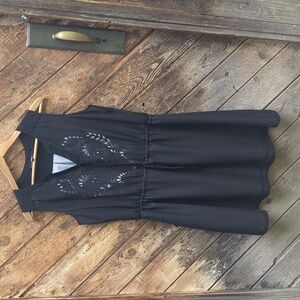 Next dress sleeveless waist cinch tie fully lined little black Dress Large